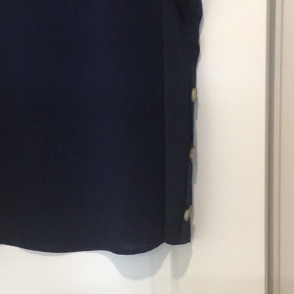 Jones New York Navy Blue Boxy Blouse Size L - Picture 6 of 7